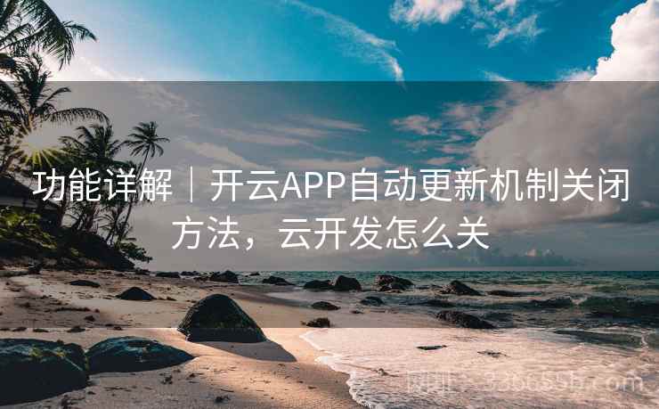 功能详解｜开云APP自动更新机制关闭方法，云开发怎么关
