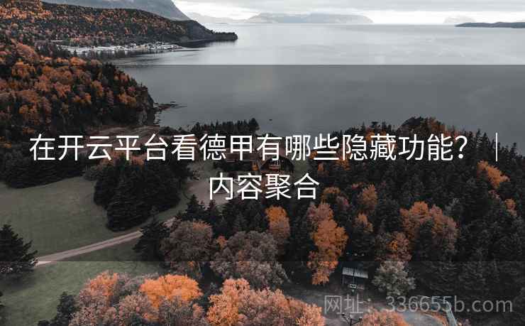 在开云平台看德甲有哪些隐藏功能？｜内容聚合