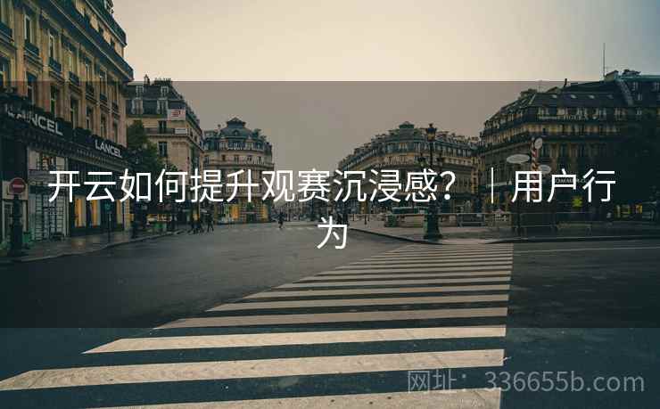 开云如何提升观赛沉浸感？｜用户行为